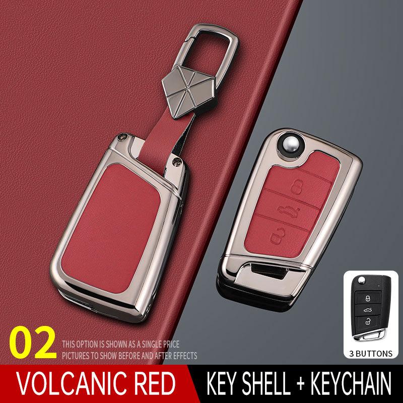 Volkswagen Lavida Key Cover (2023-2025) - Fresh design, full-coverage leather, perfect for men.