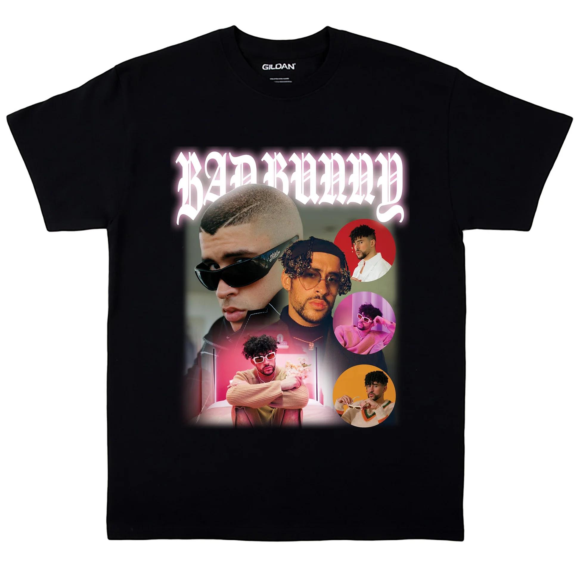

Bad Bunny 2026 New bestseller Unisexs 100Cotton Y2k Album Graphic Printed hiphop style shirt Women Summer hawaiian luxury Tshirt S