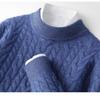 Men's Thickened Pure Wool Half-High Collar Cable Knit Sweater - Autumn Winter Loose Business Casual Base Layer