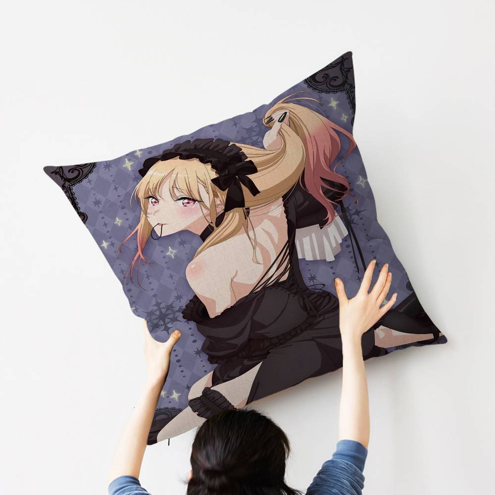 Amine Marin Kitagawa Sexy Girl Cushion Cover Car Throw Pillow Case For Sofa Car Christmas Gift 40x40cm 45x45cm