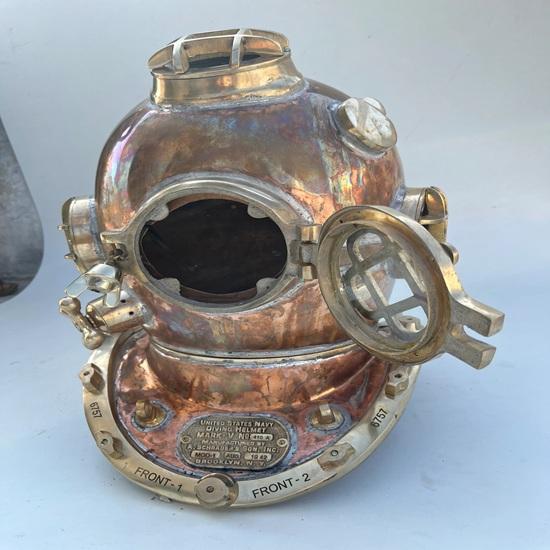 Copper Brass Scuba Divers Diving Helmet Helmet 45.72 Cm Us Navy Mark V Helmet Gift