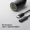 65W Usb C To 15V Cigarette Lighter Socket Male To Female Cigarette Lighter