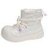 Ugly cute big head platform snow boots women's 2025 new winter velvet thermal cotton shoes fashionable versatile white short boots