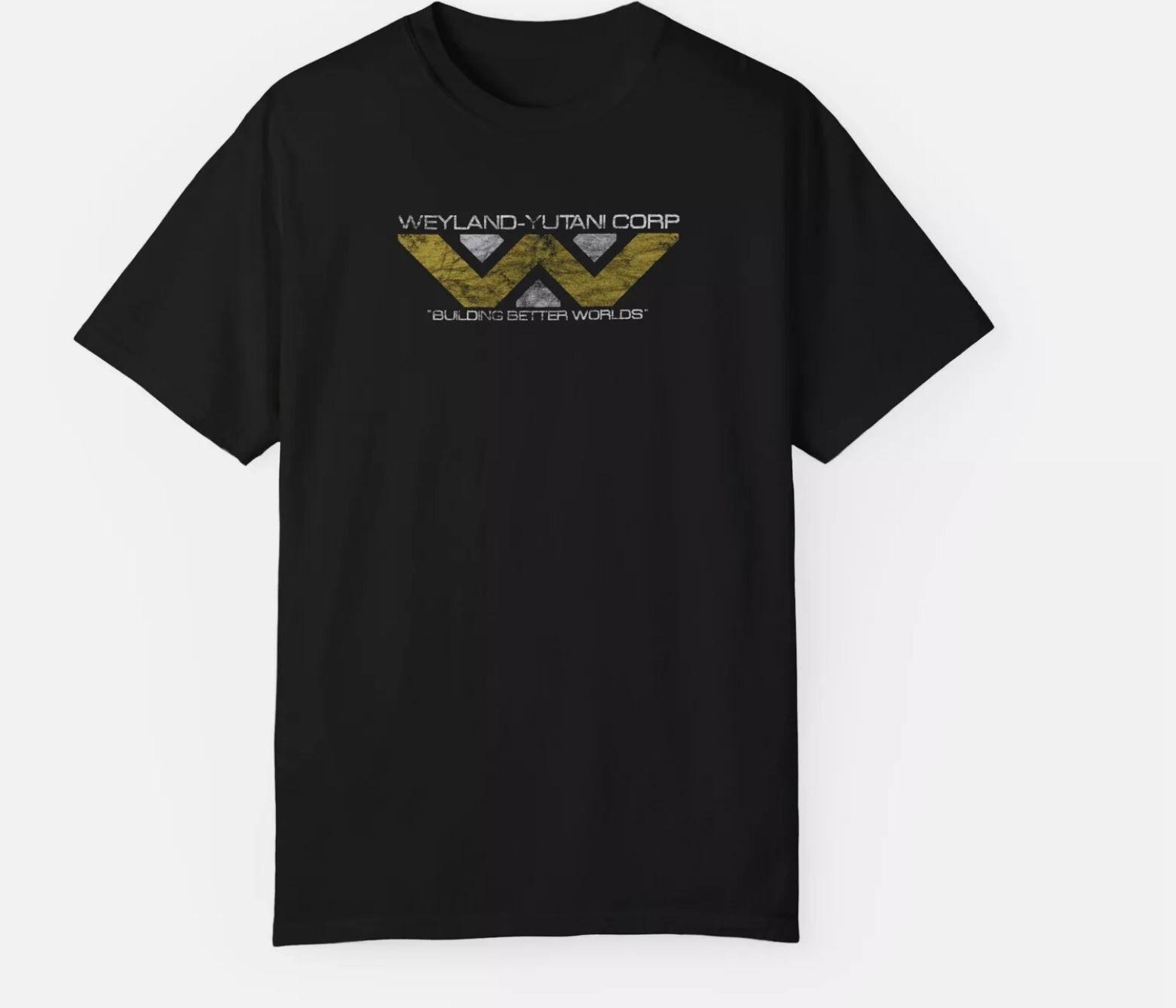 Alien Tshirt - Weyland-Yutani Corp Distressed Logo, Retro Sci-Fi Vintage Tee XXXXL