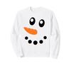 Cute DIY Lazy Halloween Christmas Snowman Sweatshirt Costume, Face.