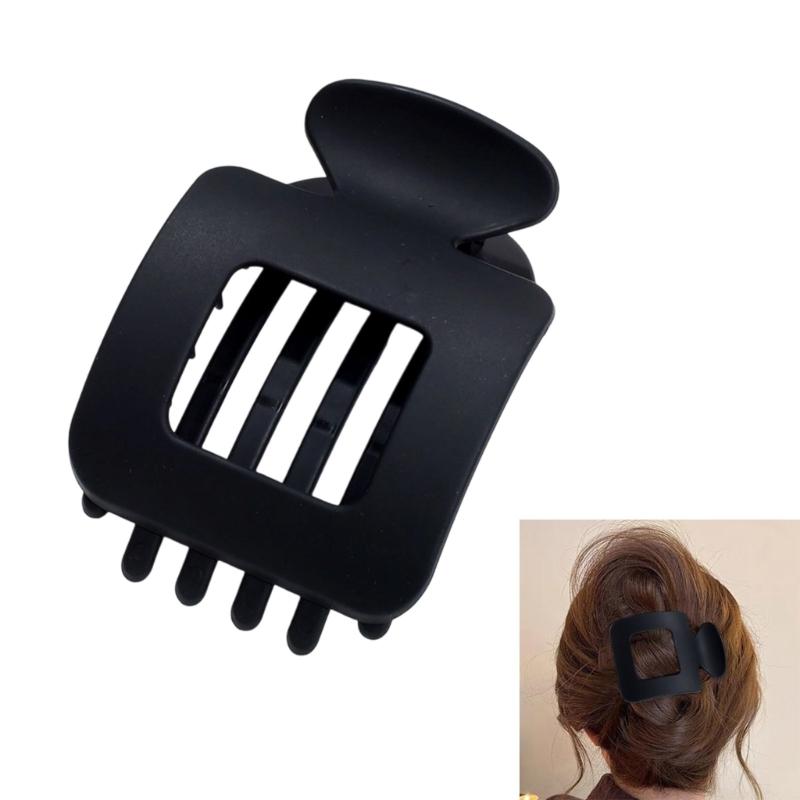 Matte Square Hair Claw Clip With Strong Grip For Women Kids Nonslip Hairpin ABS Hair Accessory For Sports Travel