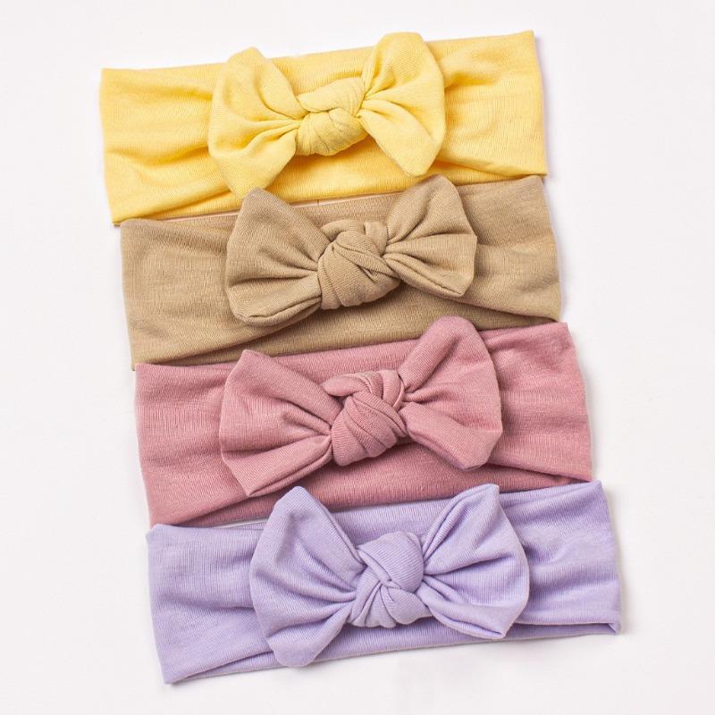 Baby headband, headband, children's plain bow, headscarf, hair accessories, baby knotted hairpin 14-color mixed package.