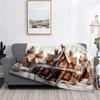 Home Decoration Plush Throw Sofa Blanket Bedspread Bed Fluffy Soft Blankets Decor Plaid Modern Halloween Merry Christmas Winter
