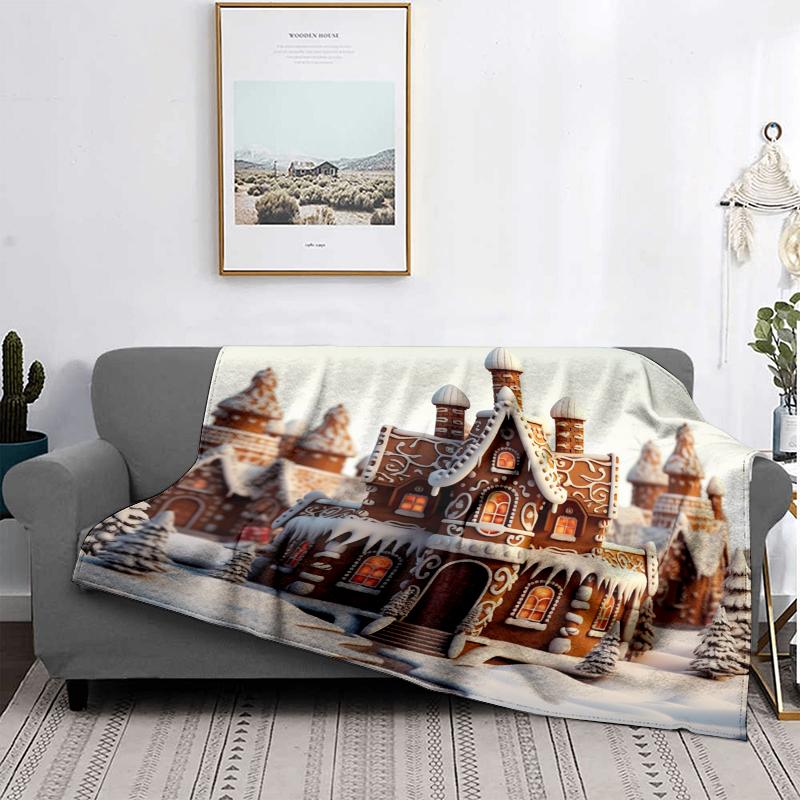 Home Decoration Plush Throw Sofa Blanket Bedspread Bed Fluffy Soft Blankets Decor Plaid Modern Halloween Merry Christmas Winter
