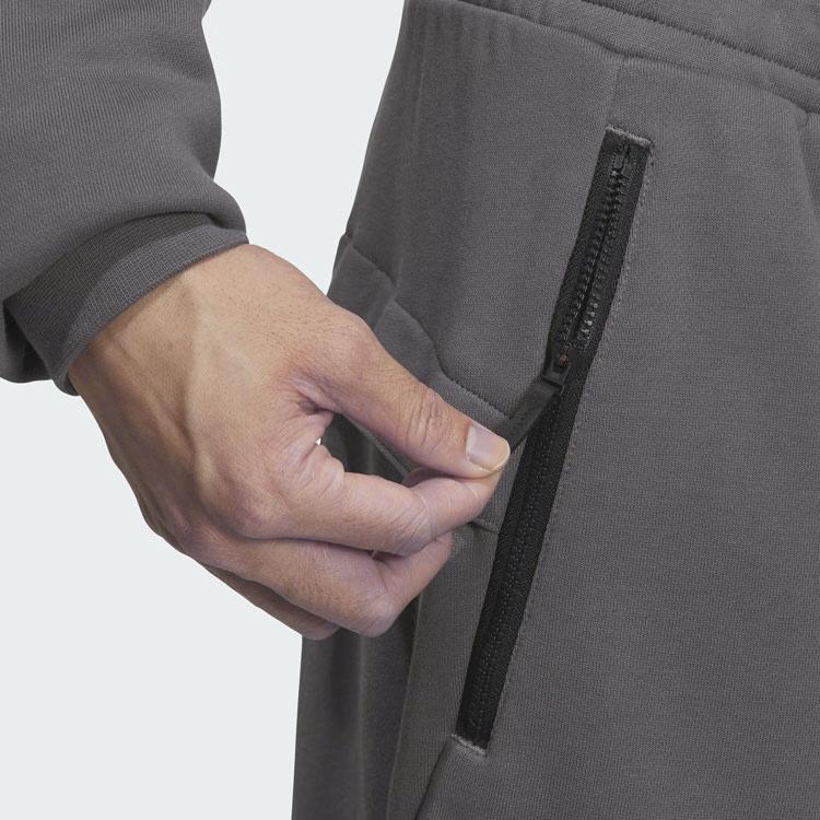 Adidas French Terry Sweat Pants With Solid Color Logo Men Bottoms Charcoal-Grey IW3910