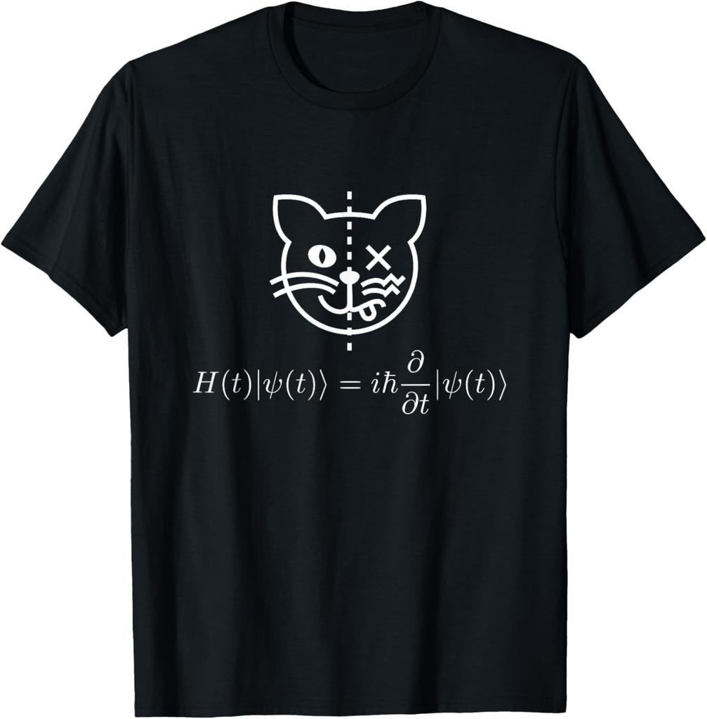 Fashion Funny Schrodingers Cat Quantum Mechanics Tshirts Women Unisexga Comic Formula Handsome Unisexs T Shirts Unisex Clothing