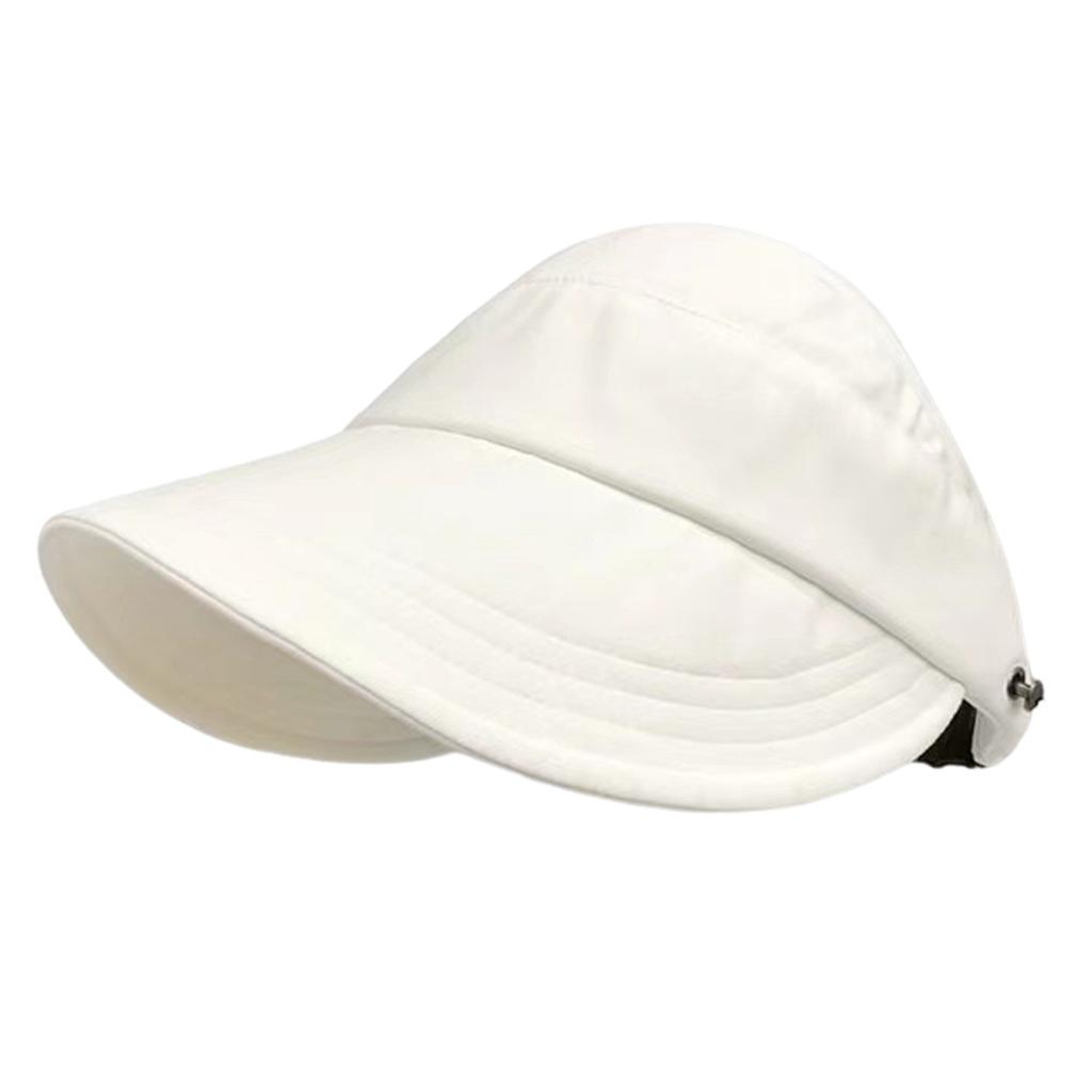 Quick Dry Hat Summer Empty Cap Sun Visor Hat Adjustable Large Brim Ponytail Empty Top Beach Hat for Summer Spring Fall Beach