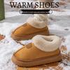 Velvet-Lined Winter Boots: Thick Sole, Non-Slip, Odor-Resistant, Waterproof Cotton Footwear for Home Warmth