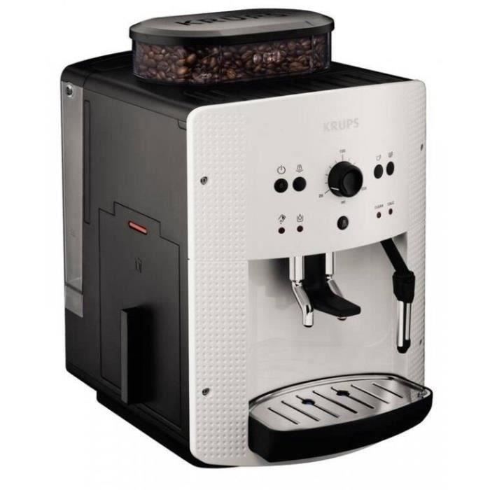 Krups - expresso broyeur - 1450w - réservoir amovible 1.7 l - capacité 260g - essential - blanc -ea810570