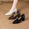 Pointed-toe Women's Shoes - New Style, Openwork, Thick Heel, Breathable Sandals Devotion