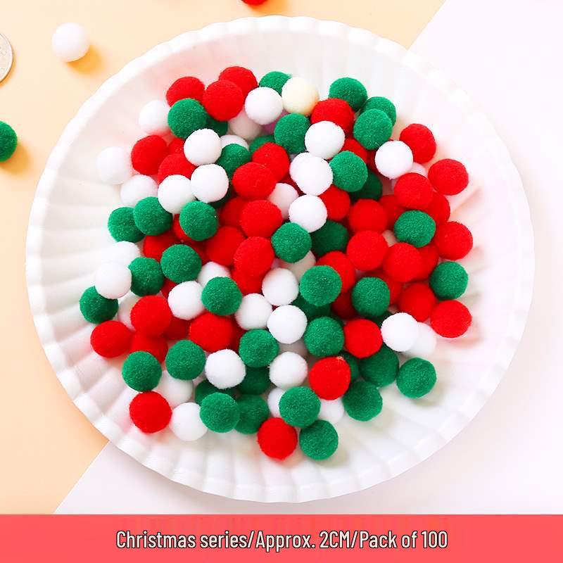 Mixed Color Fluffy Pom Poms: High Elasticity Handmade Plush Balls for DIY Decorative Accessories
