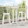 VidaXL 3-Piece Garden Bar Set White In HDPE Weather-Resistant Stylish Garden Furniture for Dining 3335801