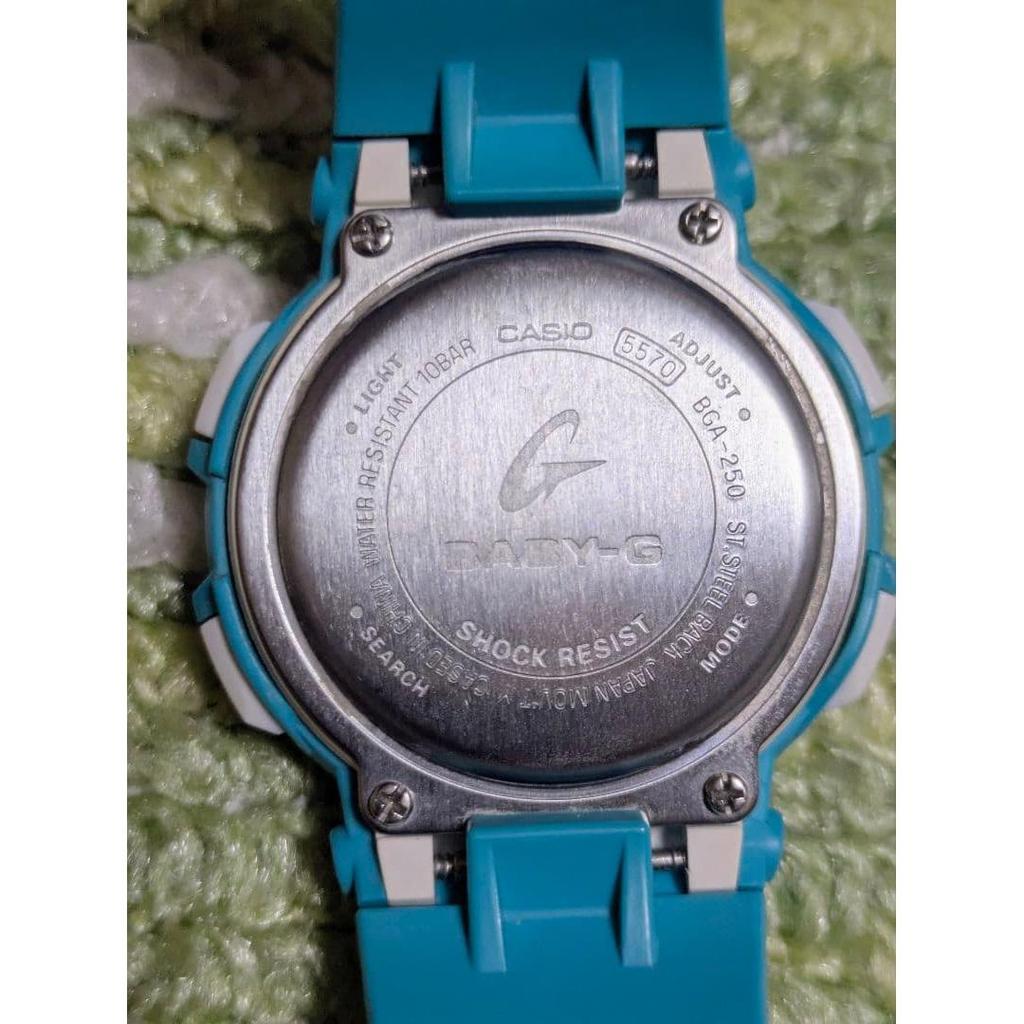 Used CASIO BABY-G BGA-250-2AJF Watch Turquoise