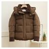 Splicing cotton clothing women's short cuff splicing lamb wool splicing season jacket