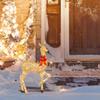 3Pcs Lighted Reindeer Decor,LED Christmas Yard Decorations for Outdoor