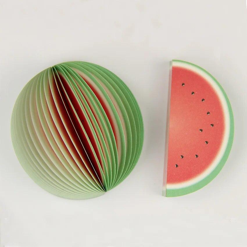 

1 комплект, милые липкие заметки, креативные блокноты с фруктами «сделай сам», наклейки, бумажные канцелярские принадлежности, офисные принадлежности Watermelon