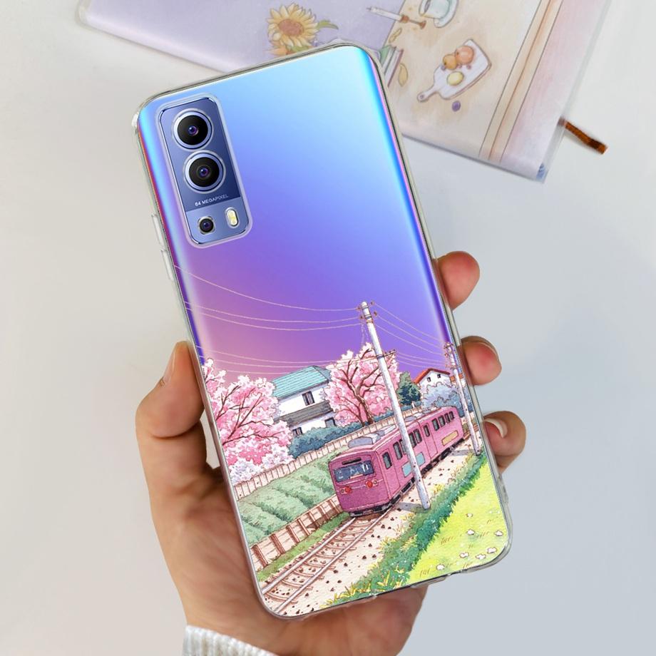 For Vivo Y72 5G V2041 Phone Case  For Vivo Y52 5G V2053 Mobile Back Cover Soft TPU Silicone Shockproof Clear Capa VivoY72 Y52 5G