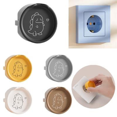 Korea Russia Europe Socket Protection Cover Silicone Dinosaur Pattern Power Socket Protection Socket Protective Cover