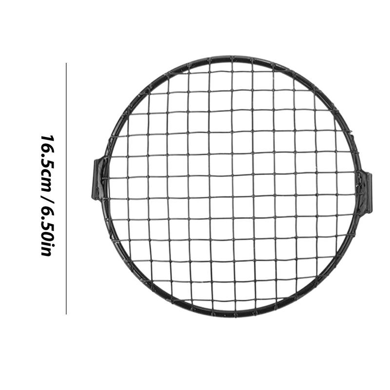 Motorcycle Headlight Grill Retro Mesh Grill Cover Round Motorbike Headlamp Guard Vintage Motorbike Decoration For 6.5Inch LED
