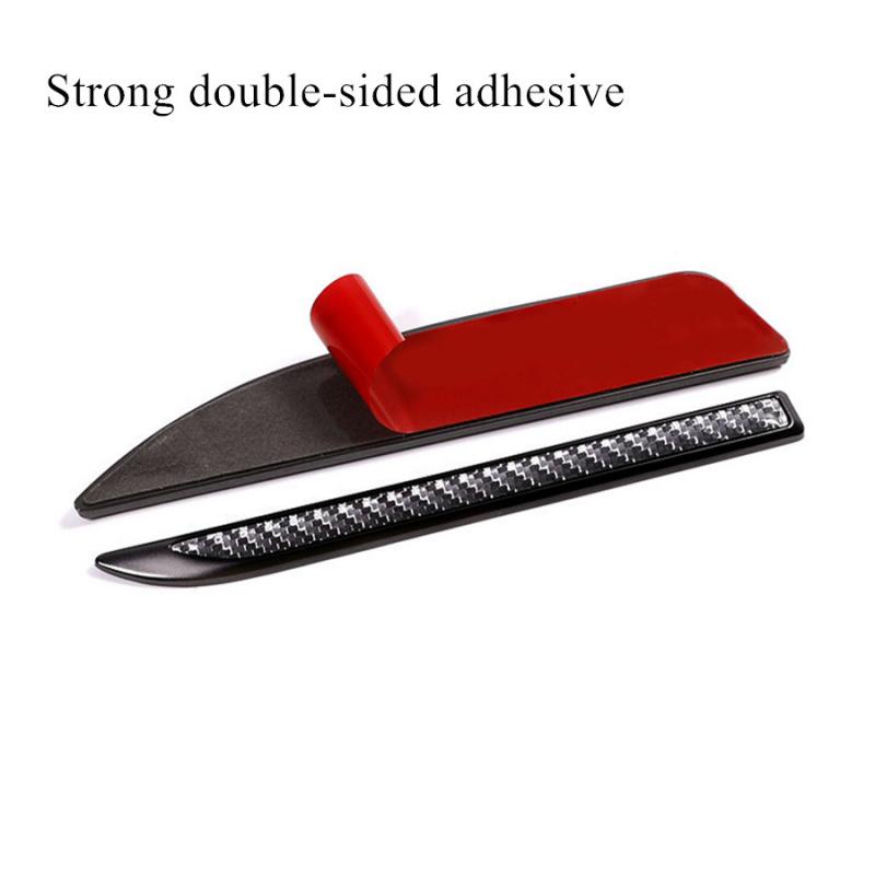 2X Universal 3D Design Car Side Body Fender Trims Decoration Sticker Decal Black