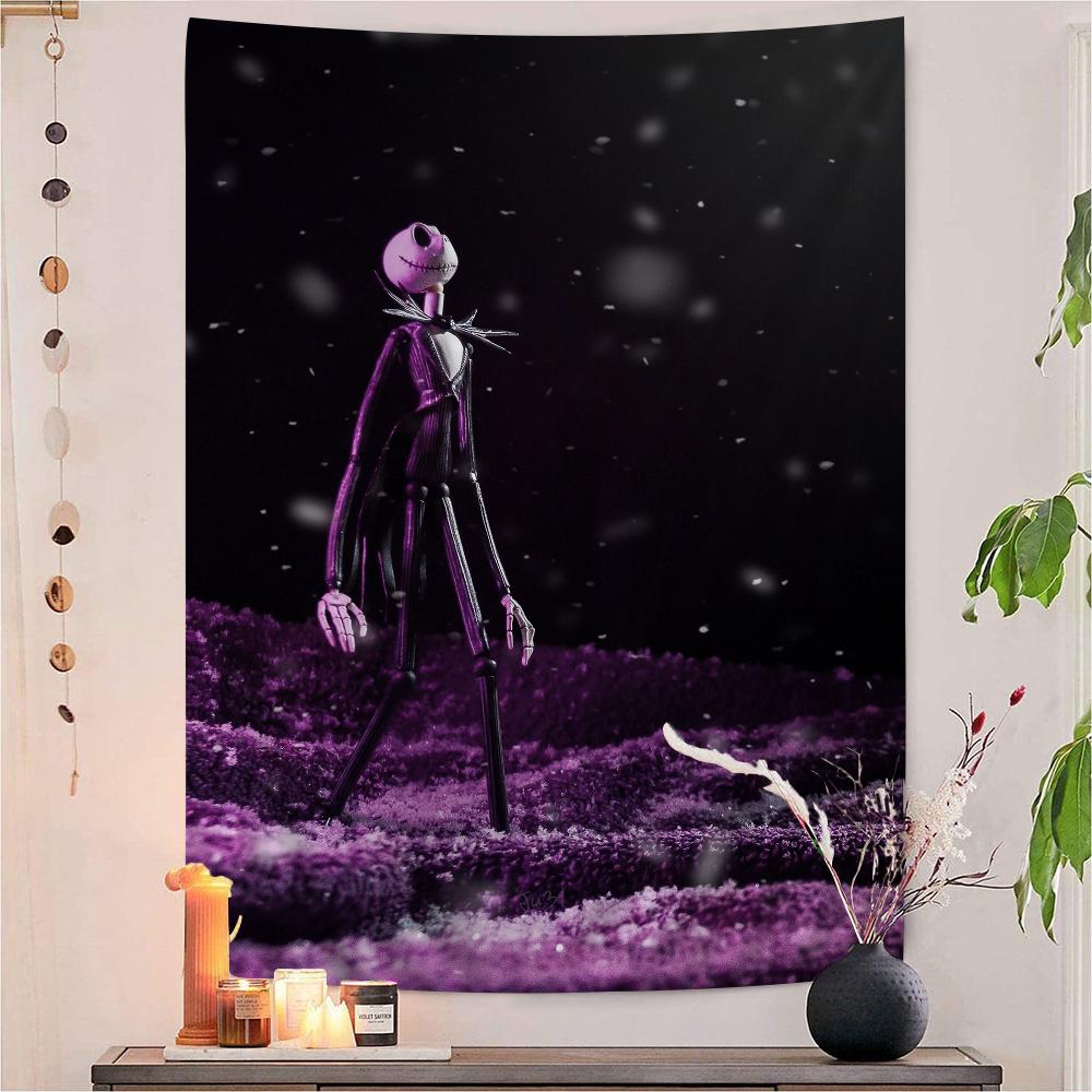Classic Film The NNightmare BBefore Christmas Anime Figure Jack Tapestry Art Printing Japanese Anime Wall Hanging Home Decor
