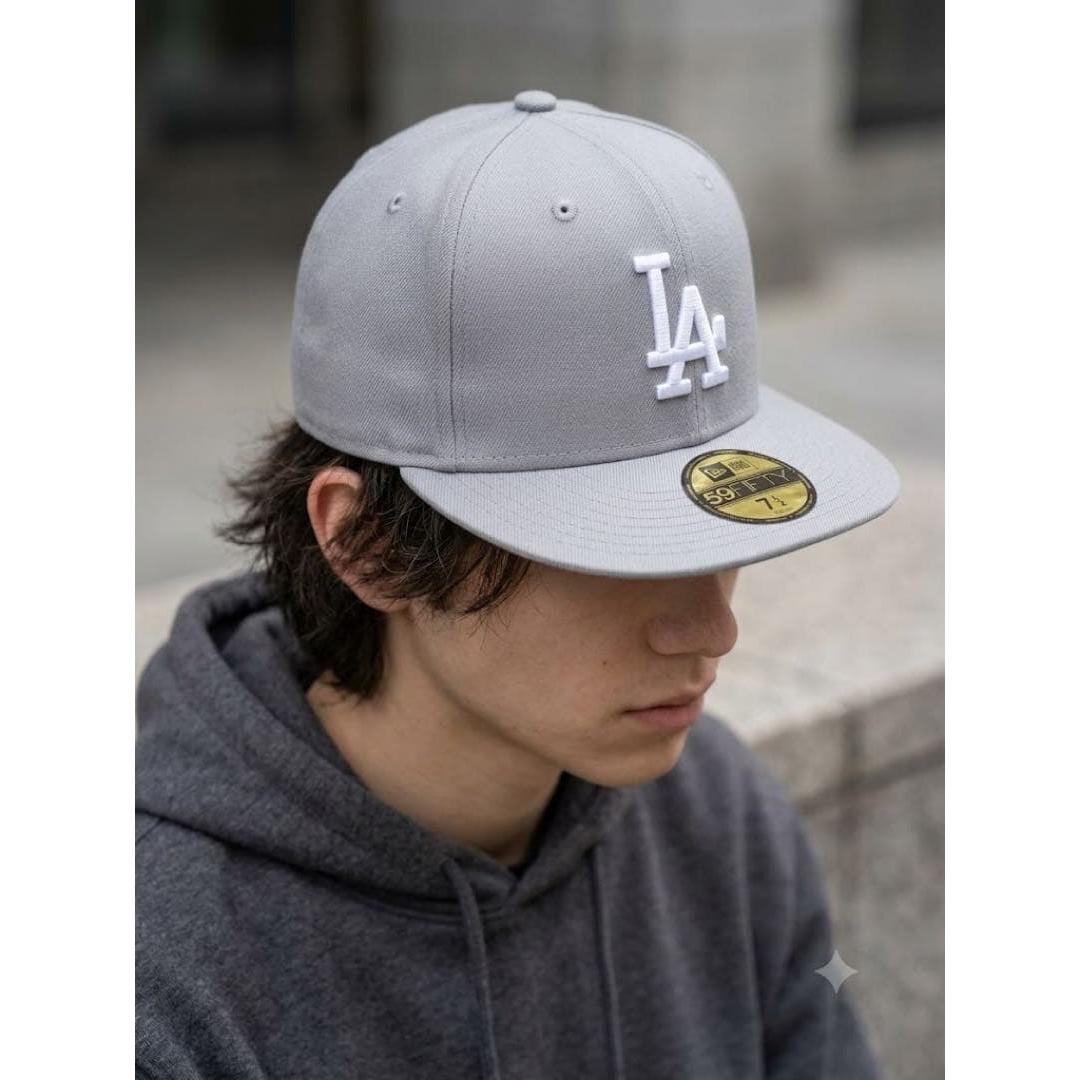 Used NEW ERA 59FIFTY LA Dodgers Cap Gray 7 1/2