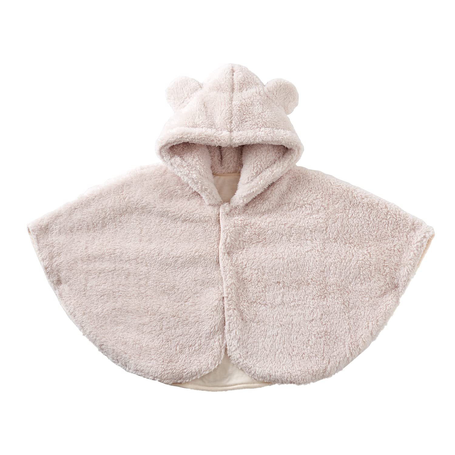 

Made in Japan Fluffy Bear Poncho Months Boa Coat [Kufuu] 0-20 (Ivory) слонова кістка