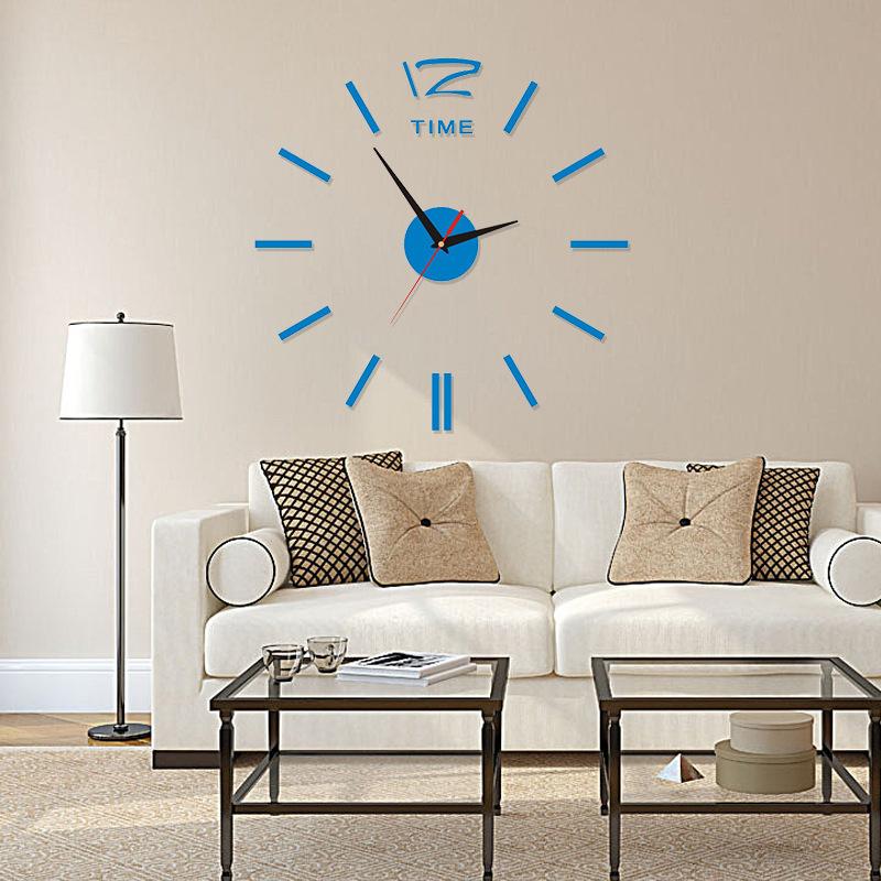 

Настенные акриловые часы в европейском стиле для гостиной, креативные DIY художественные часы, простые настенные часы, декоративные настенные наклейки, часы Red