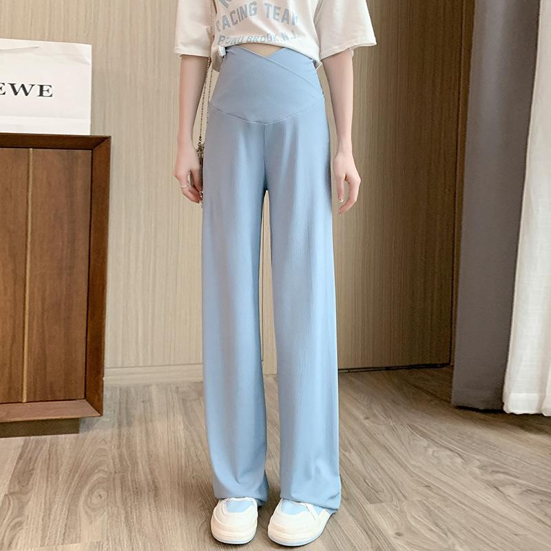 Maternity pants summer thin breathable trousers small women pregnancy wide-leg pants comfortable pants new spring and summer out
