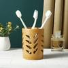 Wood Bamboo With Drainage Kid's Room For Home Bathroom Toothbrush Cup Toothbrush Holder Storage Cup