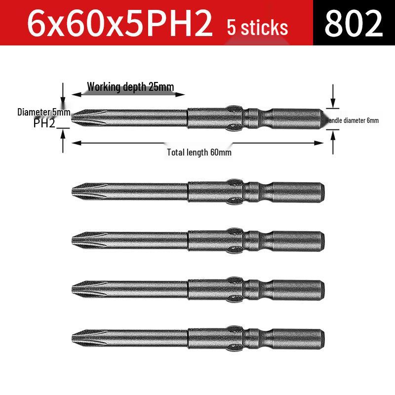 802 & 801 Elektrische Schraubendreherbits, 800 Magnetischer S2-Bit, 6mm Schraubendreherbit, 5 Verlängerte, 4 Bohrer
