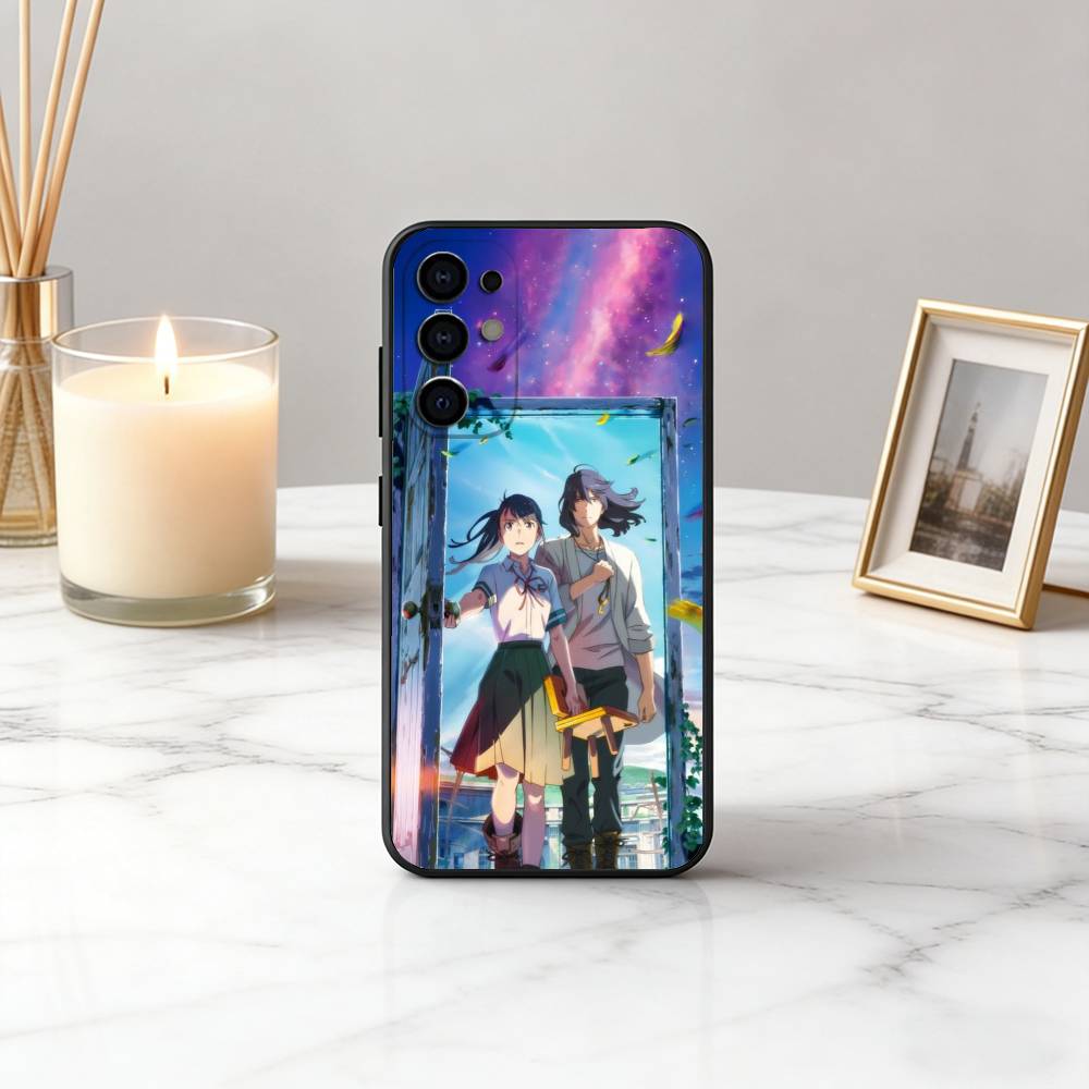 

Cute S-Suzume Anime Phone Case For Samsung S25,S24,S21,S22,S23,S30,Ultra,S20,Plus,Fe,Soft Silicone Black Cover Samsung S26ULTRA