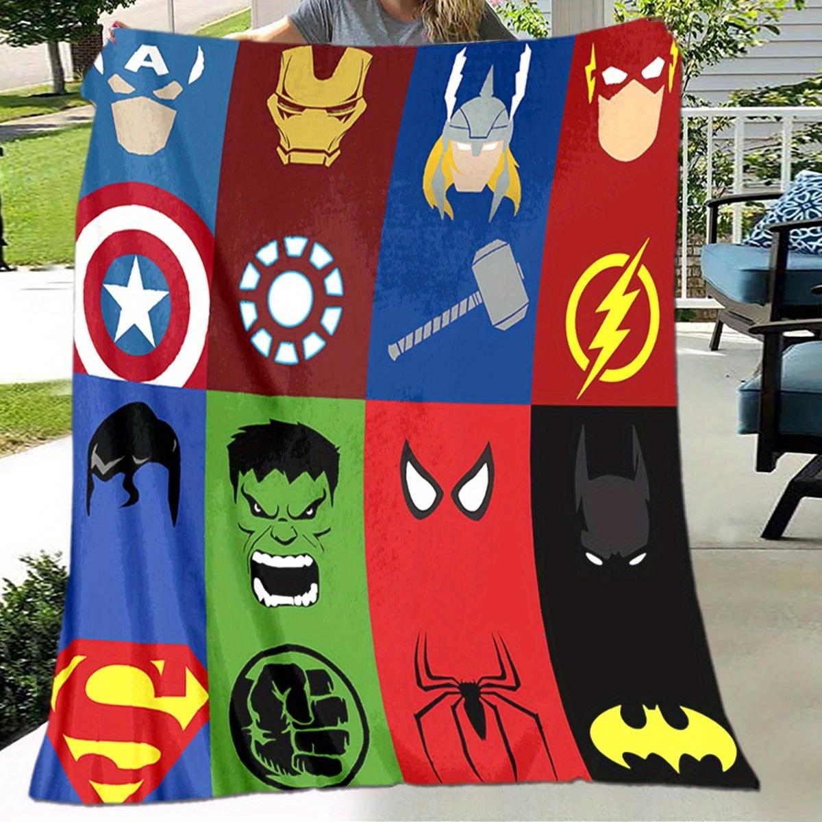 

1pc Avengers Printing Cartoon - Soft, Warm, and Lightweight for Living Room Home Decor, Sofa, Travel, and Four Seasons Use 130cmx150cm