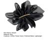 Hairpin Handmade Chiffon Flower 3D Petals Hair Clip with Polished Metal Spring Clip Back Head Bun Hair Accessories