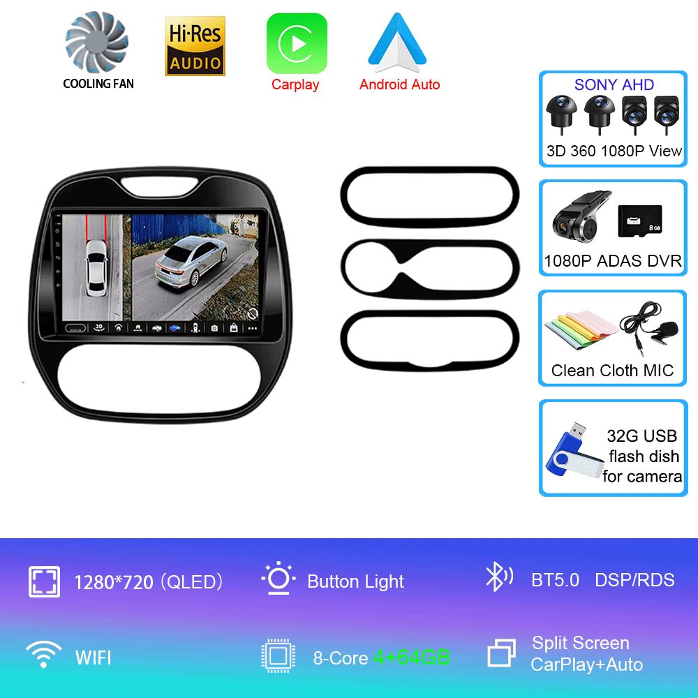 Auto Radio Android 14 For Renault Captur CLIO Samsung QM3 2011-2020 Multimedia Player Wireless Carplay No 2Din DVD Head Unit