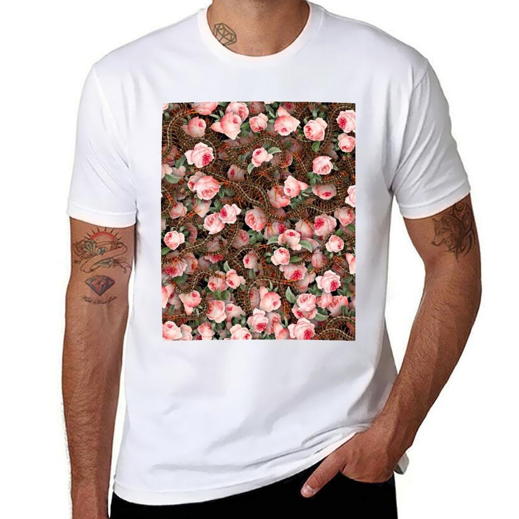 Roses And Centipedes Tshirt Active Wear Sports Tshirt For Unisex