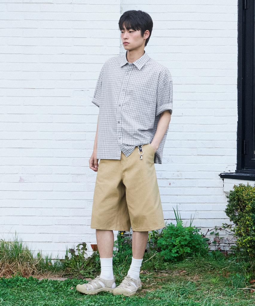 FILLUMINATE Twill Cotton Bermuda Shorts - Brown