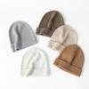 Women's 100% Pure Cashmere Hat - Stylish Solid Color Ear Protection for Autumn/Winter