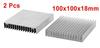Uxcell Aluminum Heatsink, Heat Dissipation, 100mm X 100mm X 18mm, 2-Pack