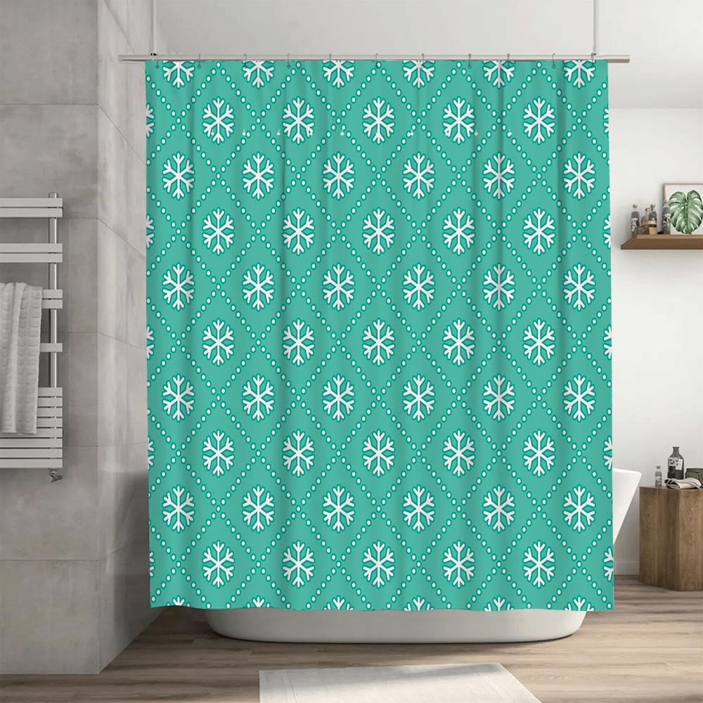 Bathroom Shower Curtain Waterproof Vintage Floral Pattern Farmhouse Decor Washable Liner Set Modern Coastal Home Textile