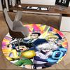 1pc Hunter x Hunter 10th Anniversary Edition Round Carpet - Anime Cartoon Design, Office Chair Mat, Non-Slip Rug for Home Decor, Living Room