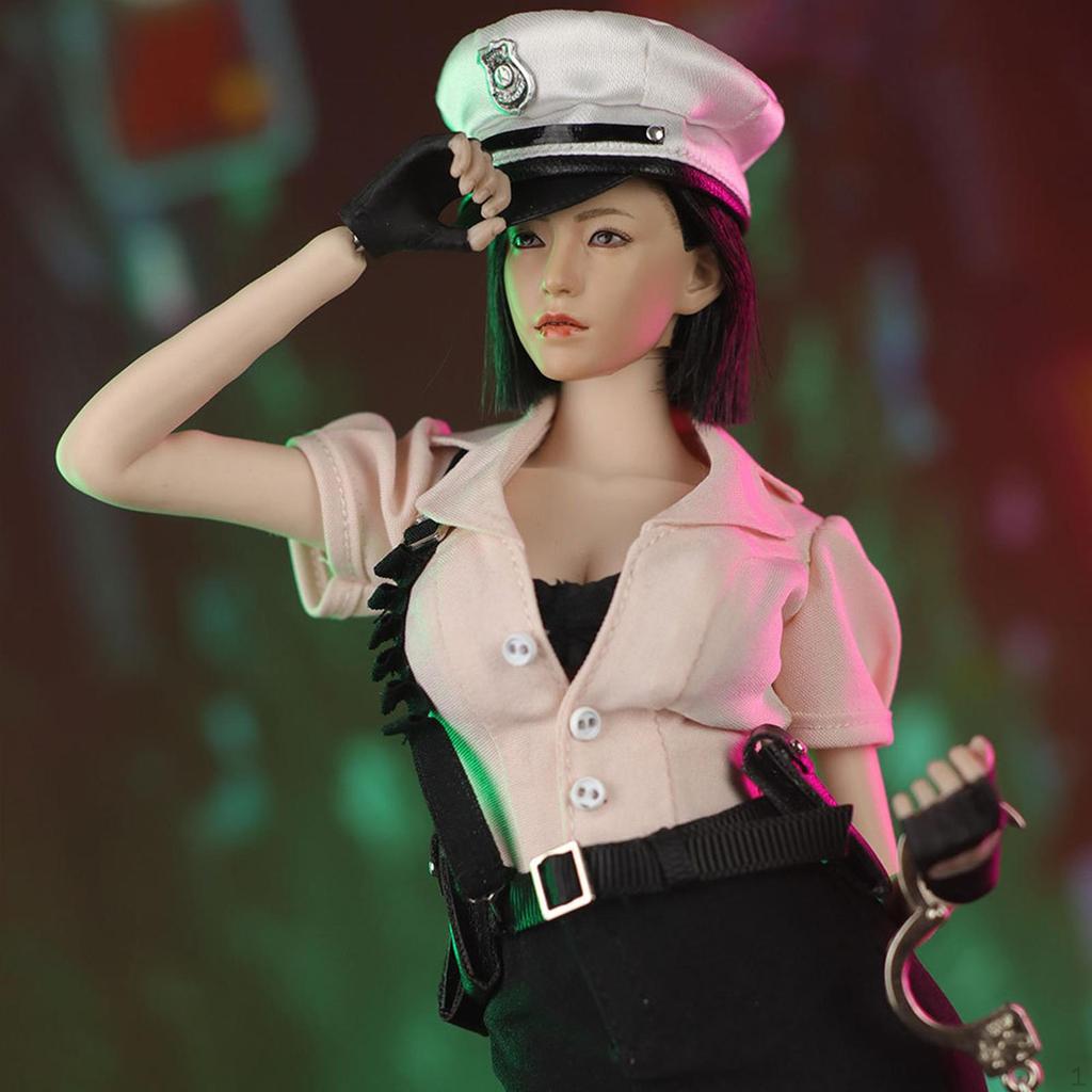 1/6 Scale Female Police Uniform Cosplay Clothes Model for 12" Action Figures