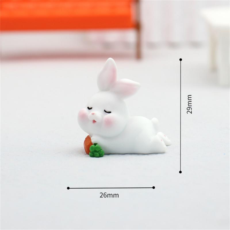Home Bunny Ornaments Durable Placed Smoothly Hand-painted Resin Pendant Resin Crafts Multi-scene Use Portable Car Ornaments