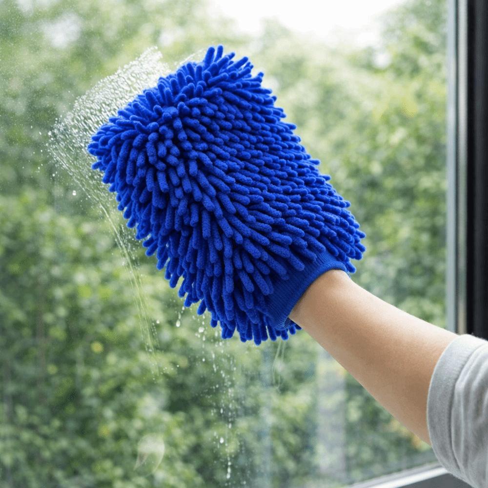 2 pieces Double-sided Car Wash Glove Elastic Washing Gloves Soft Cleaning Mitts  Auto Cleaning