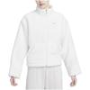Nike Solid Color Stand Collar Zipper Casual Loose Thick Fleece Jacket Women Jackets Sail-White FV4009-133
